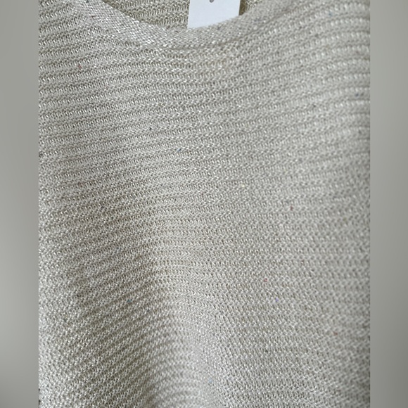 NWT Cato Cream Ivory Metallic Sequin Knit Pullover Sweater Women’s Plus 26/28W - Picture 4 of 8